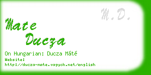 mate ducza business card