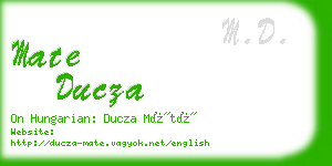 mate ducza business card